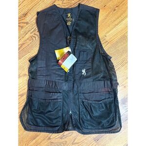 Browning REACTAR Shooting Vest Men's 2XL Black Mesh Hunting Game Clay Sport.